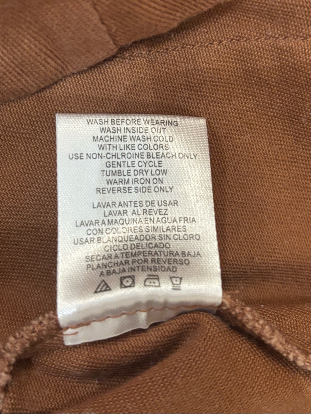 Copper Key Rust Brown Button-Front Mini Skirt - Picture 6 of 6